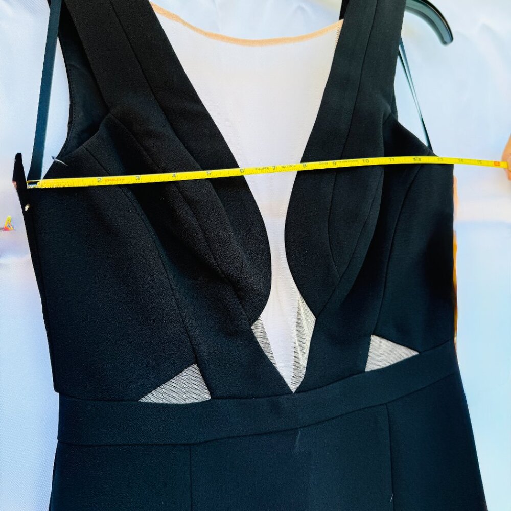 BCBGMaxazria Lulu Black Plunge Neck Formal Gown Sleeveless Maxi Dress,Size 2,NEW - Picture 12 of 16